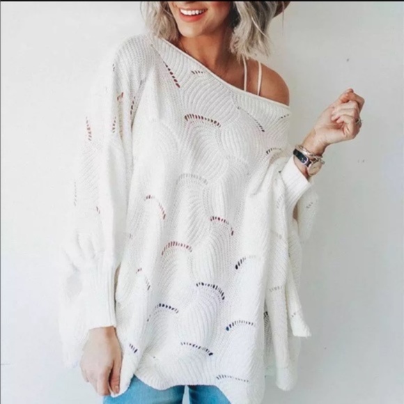 #33 Cozy Oversized Batwing Sleeve Sweater Top - Picture 2 of 13